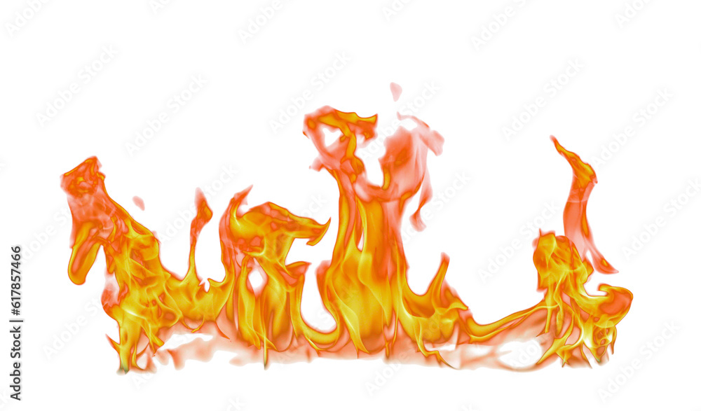 Aufkleber Fire flame on transparent background isolated png..