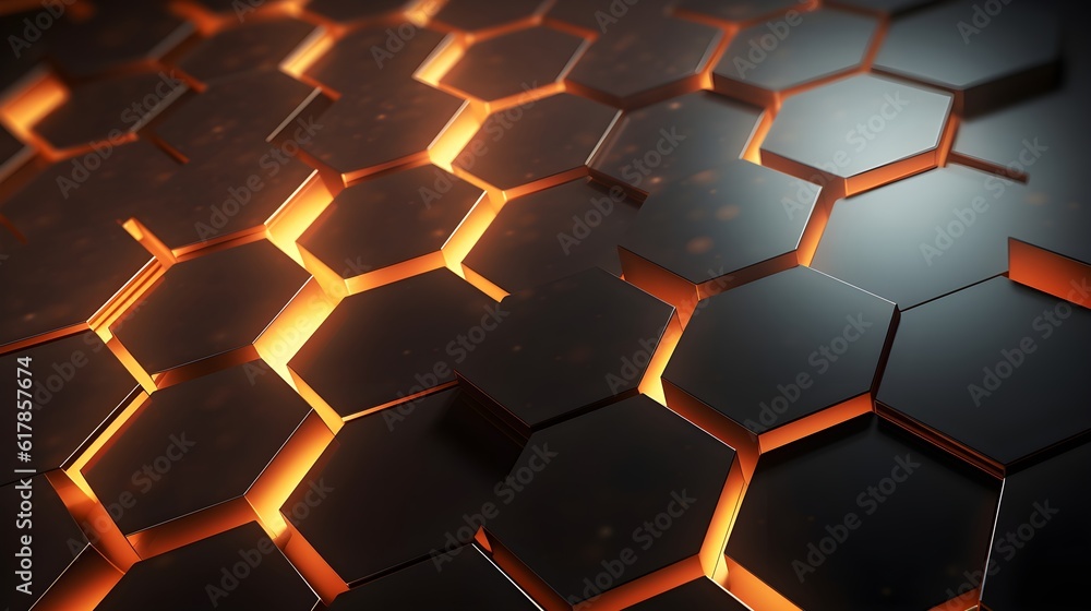 Wall mural abstract background with hexagons