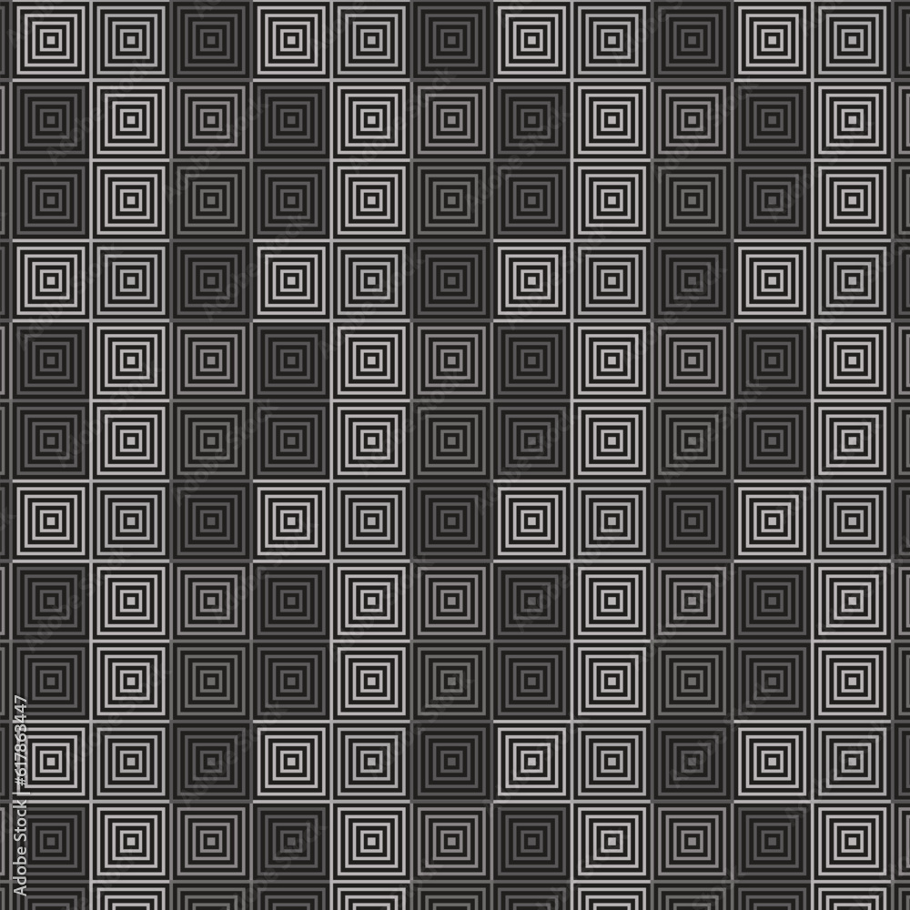 Poster abstract monochrome geometric black white squares repeatable pattern art.