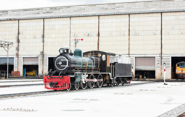 The E Class steam locomotive was restored and repainted in the railway factory.