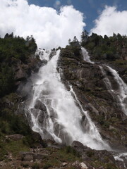 waterfall in the mountains