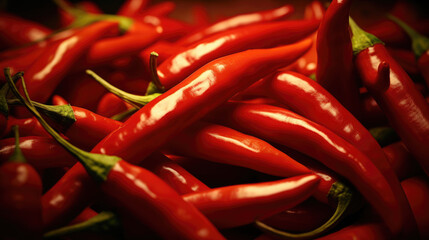 Photo close-up of fresh chili spicy for advertisement