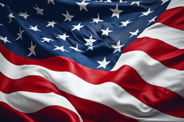 Incredible Illustration of the American Flag, Generative AI