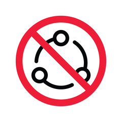 Forbidden Prohibited Warning, caution, attention, restriction. Share symbol pictogram. Share vector icon. Share flat sign design. 