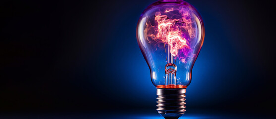 Abstract open space background. Starfield, universe, nebula in galaxy in light bulb. Generative AI