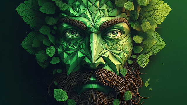St. Patrick's Day is a 3D mosaic image of this saint. Generative AI