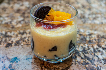 yogurt with muesli and fruit