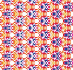 Fototapeta premium Multi color seamless abstract pattern. Background and backdrop. Multi Colored. Colorful ornamental design. Colored mosaic ornaments. Vector graphic illustration. EPS10.