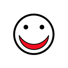 Fototapeta premium Expressive Communication: Smile Emoji Logo Vector Design for Positive Messaging