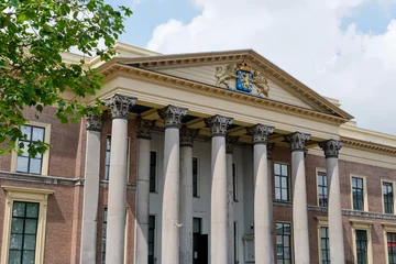 Deurstickers The Palace of Justice or Paleis van Justitie in dutch in the Frisian capital Leeuwarden in The Netherlands. The neoclassical building was build in 1851. © Harry Wedzinga