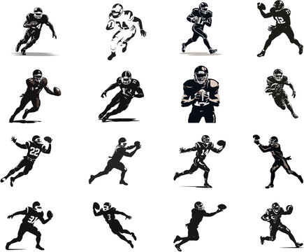futbol players silhouettes