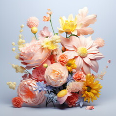 Obraz na płótnie Canvas Summer flowers concept - Assortment of colorful flowers