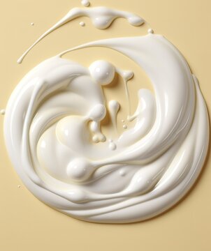 Realistic cream texture base for advertising cosmetics