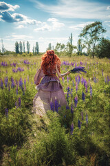 fairy tale girl in lupins