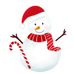 snowman with red hat