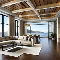 modern living room with furniture