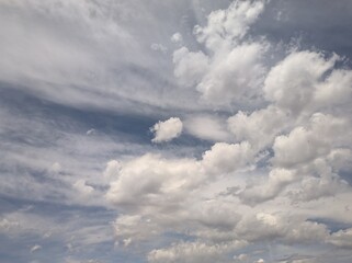 Cumulus with cirrocumulus at noon