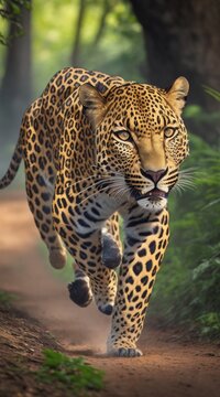 Image of Sri Lankan Powerful Wild Leopard.