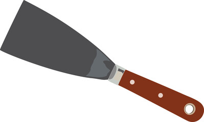 illustration of putty knife - obrazy, fototapety, plakaty