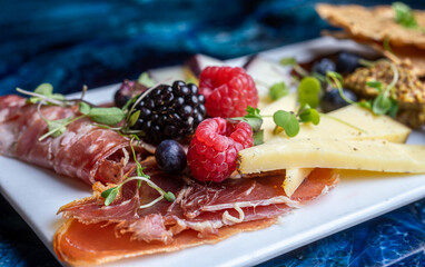 Prosciutto with olives