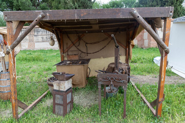blacksmith shop from the time of the ancient roman empire