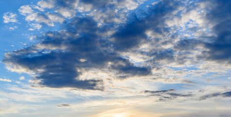 Beautiful cloudy sky. Cloudy sky as abstract background