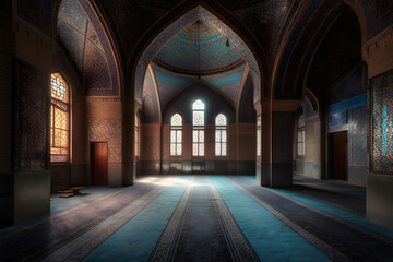 Obraz premium classic mosque interior ,generative ai