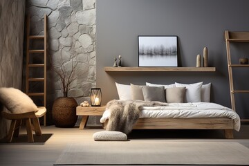 minimalist kid's bedroom in luxury home, generative ai