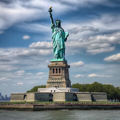 Fototapeta premium Statue of Liberty. AI generation..