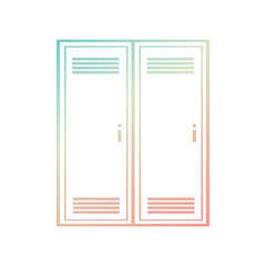 gradient school lockers icon image vector illustration design