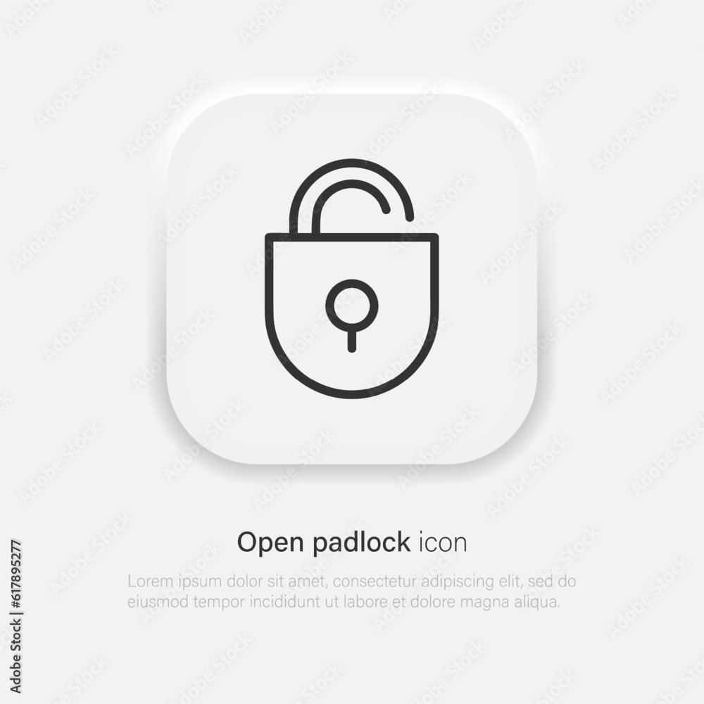 Poster unlock vector icon. unlock open padlock unblock symbol. vector eps 10