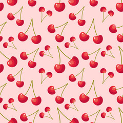 seamless pattern with cherries