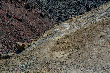 volcanic landscape of the island of Santorini