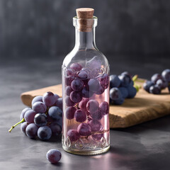 Grape vodka. Homemade alcohol. Grape tincture..