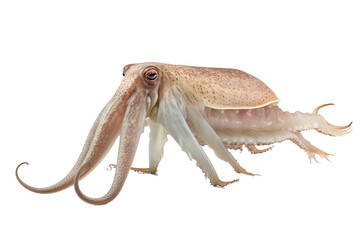 Fototapeta premium Cuttlefish. Transparent background. generative AI