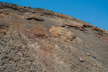 volcanic landscape of the island of Santorini