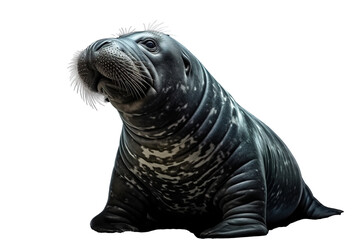 Elephant seal. Transparent background. generative AI