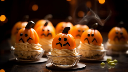 Small and Cute Halloween Dessert Created with Generative AI Technology