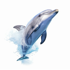 dolphin jumping isolated