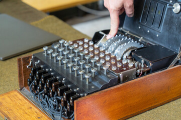 Enigma, the German cipher machine created for sending messages during World War 2