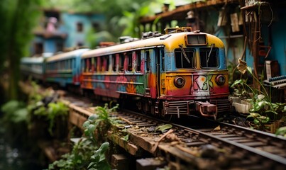 Old Rusty Train Diorama