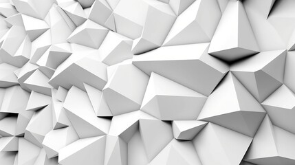 White polygons abstract background. Ai generative