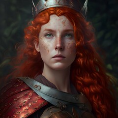 Redhaired queen Celtic queen who fights against the Romans by Rorianai style 8k s1000 testb 