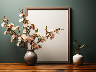 Mockup frame in traditional home interior background HD, Background