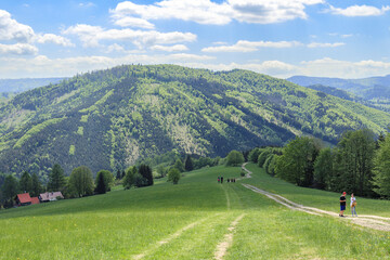 Panorama view from Lomna Dolna, Czech Republic - obrazy, fototapety, plakaty