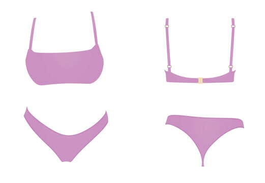 Purple women underwear. vector illustration