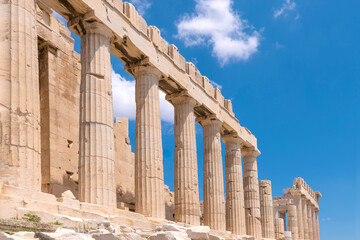 Greece, Ancient landmark citadel Acropolis in Athens, a UNESCO site.