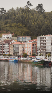 Houses reflection in the lake