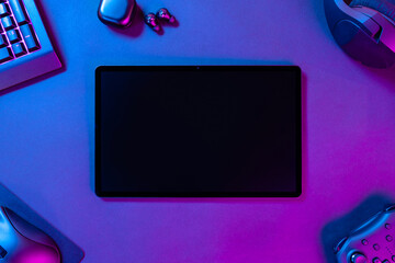 Digital tablet amidst various wireless devices