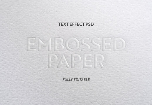 Embossed Paper Text Effect